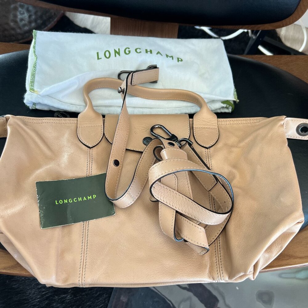 Longchamp TAN Leather Shoulder Bag